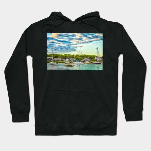 Falmouth Harbor Cape Cod Hoodie by Gestalt Imagery